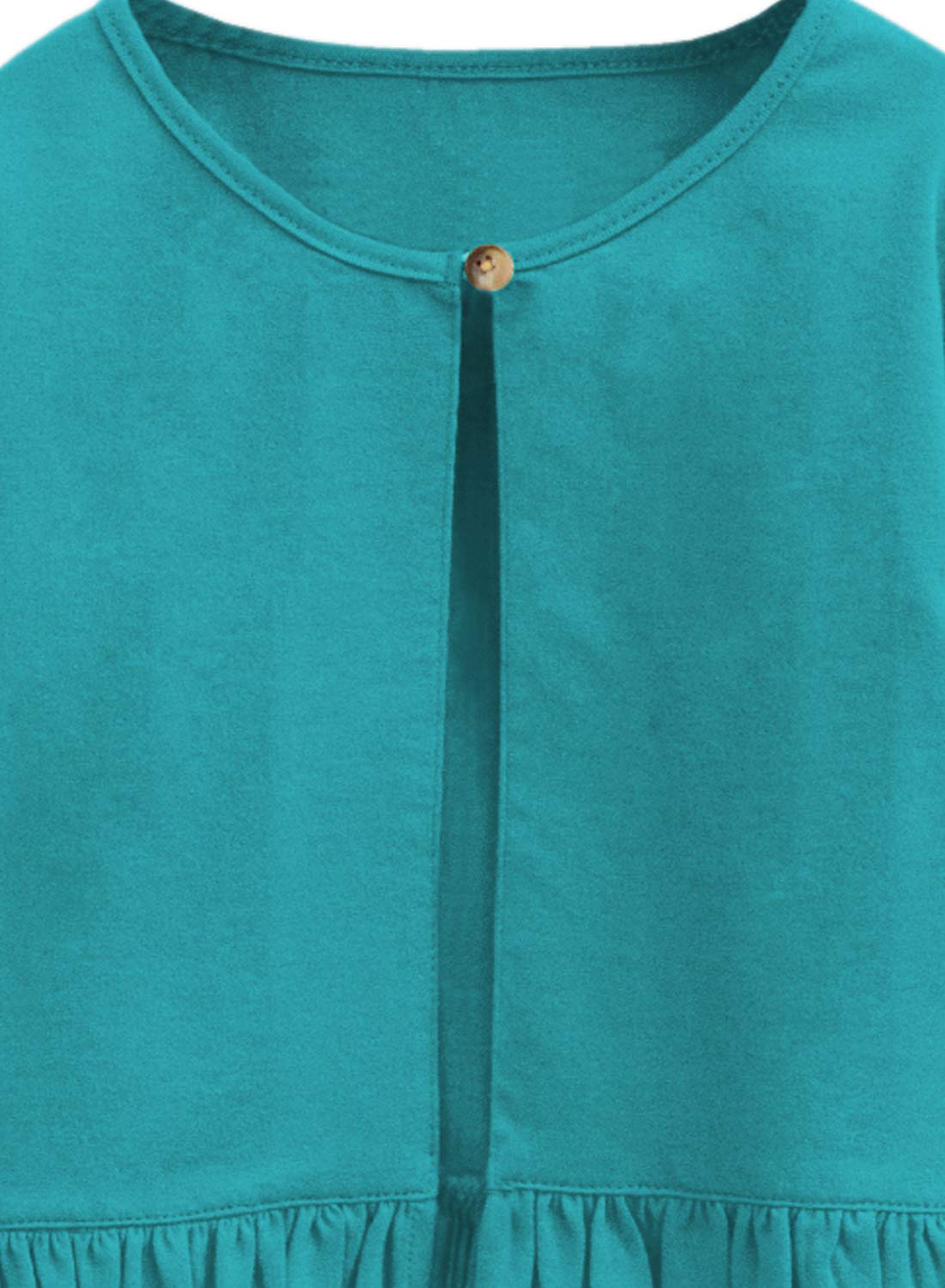 A.T.U.N. (ALL THINGS UBER NICE) Girl's A-Line Coat (GSHR EVE TEL_Teal_13 Years-14 Years) - Image 3 thumbnail