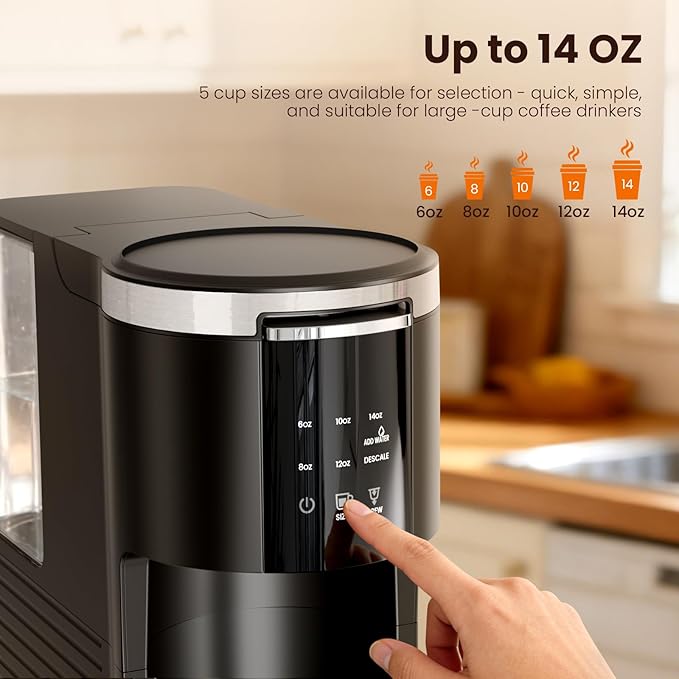 Cafetera de Goteo 2 en 1 para Cápsulas y Café Molido con Autolimpieza miniatura 4
