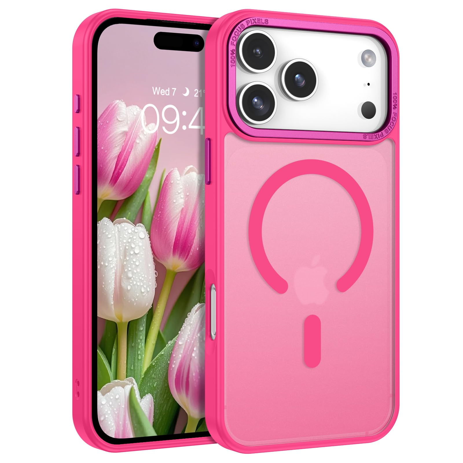 Coque iPhone 17 Pro robuste fine rose vif - 8