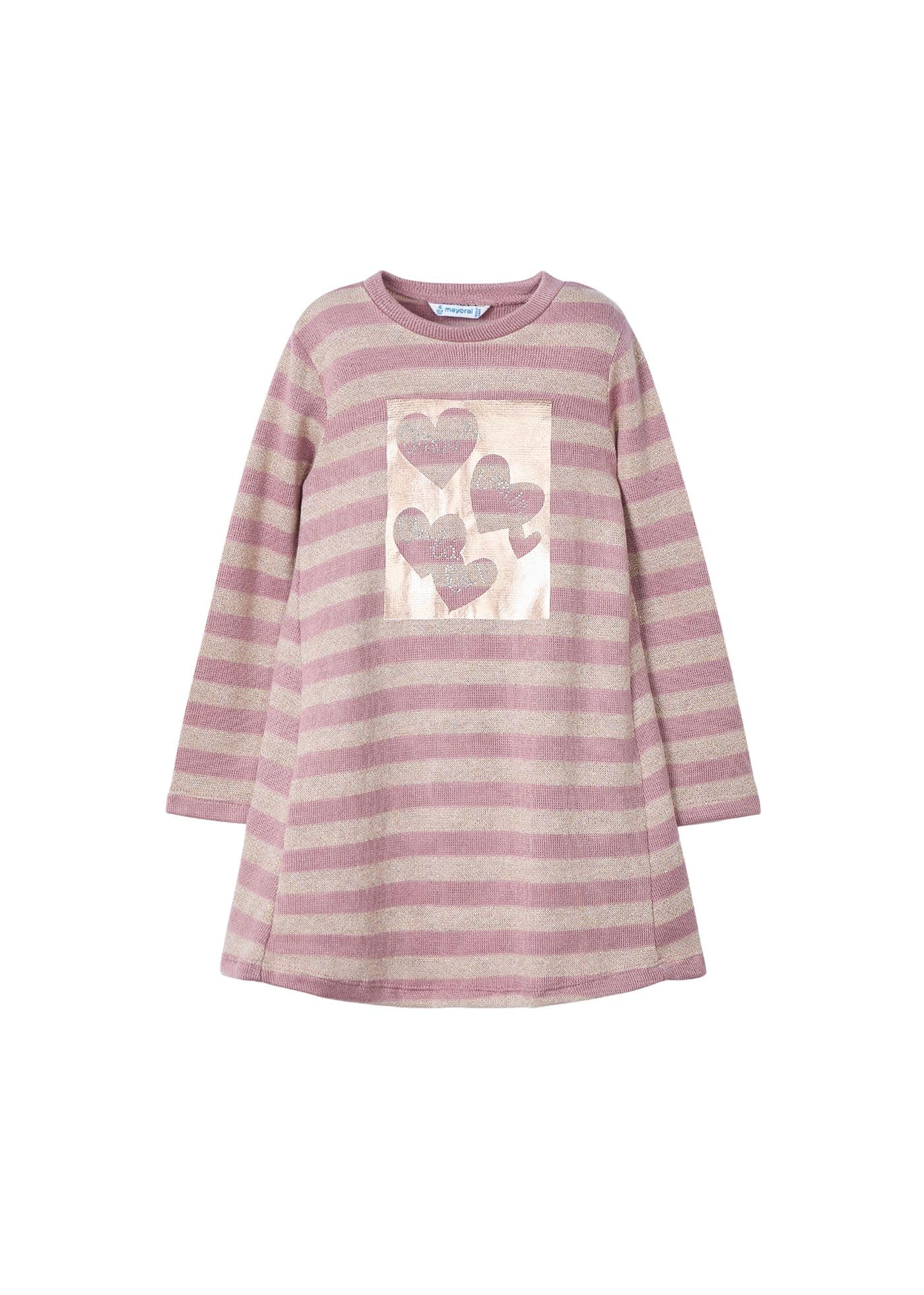 Mayoral Kleid mit Streifen für Mädchen Rosé
