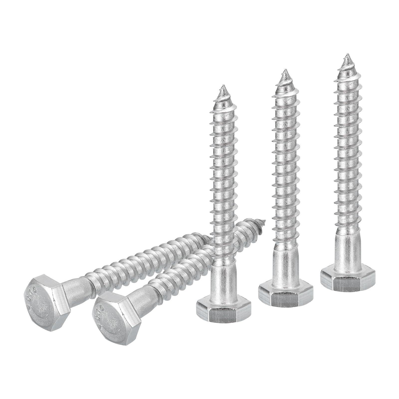 DTGN 1/4" x 2" Hex Lag Bolts, 10 Pack, for Woodworking Furniture