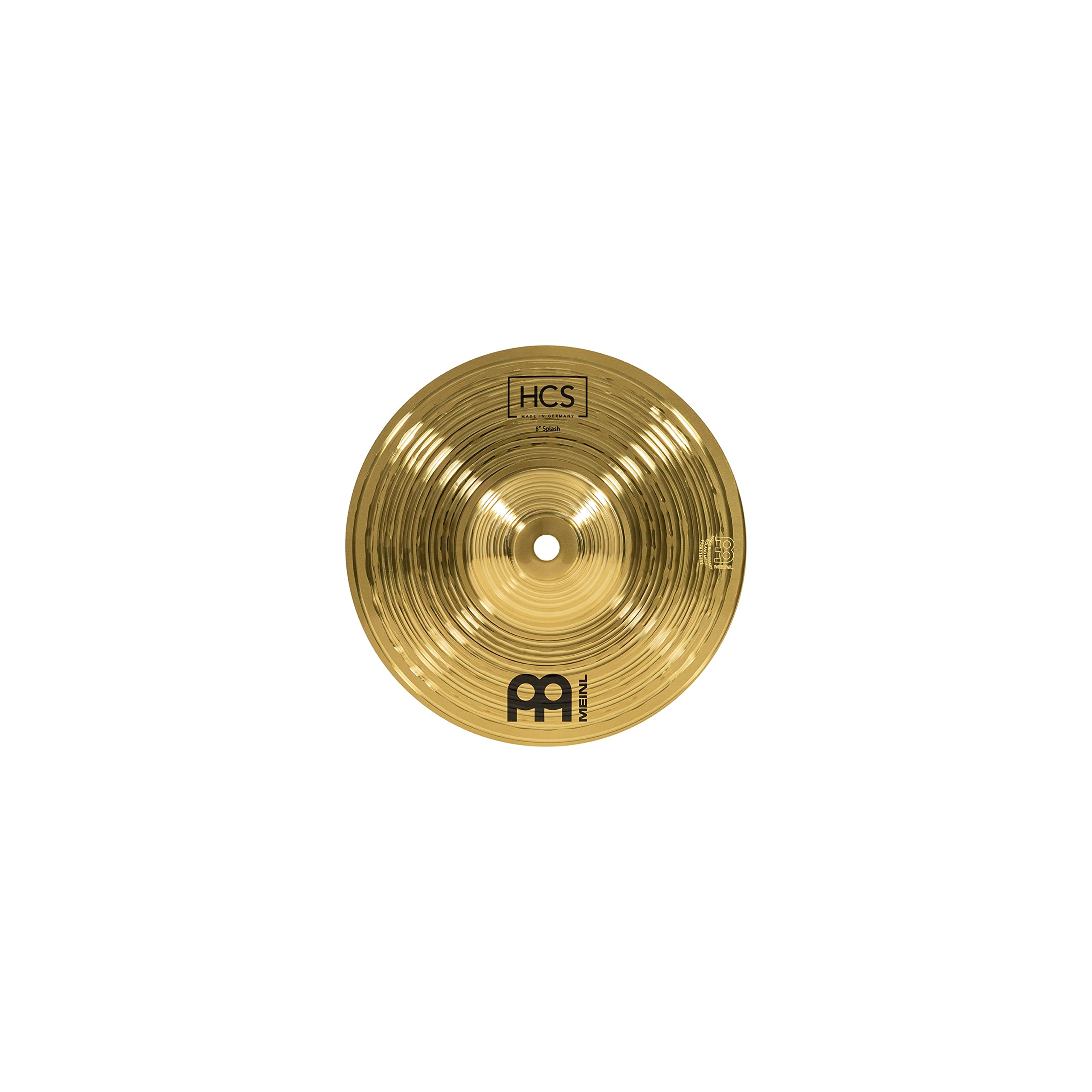 Meinl Cymbals HCS piato Splash 8 pollici (20,32cm) per Batteria – Finitura Tradizionale Ottone, Made In Germany (HCS8S)
