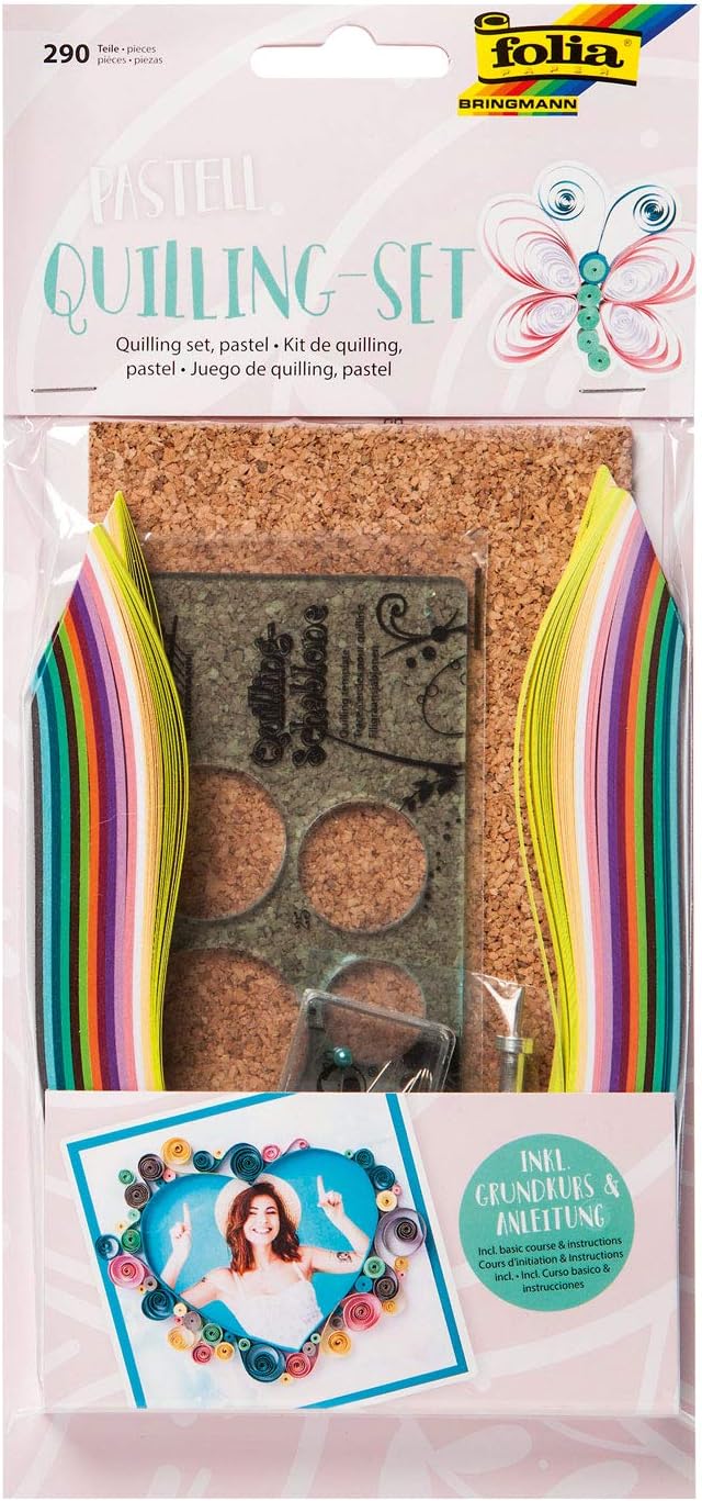 Folia Pastell Quilling Kit, 290 Pieces Black