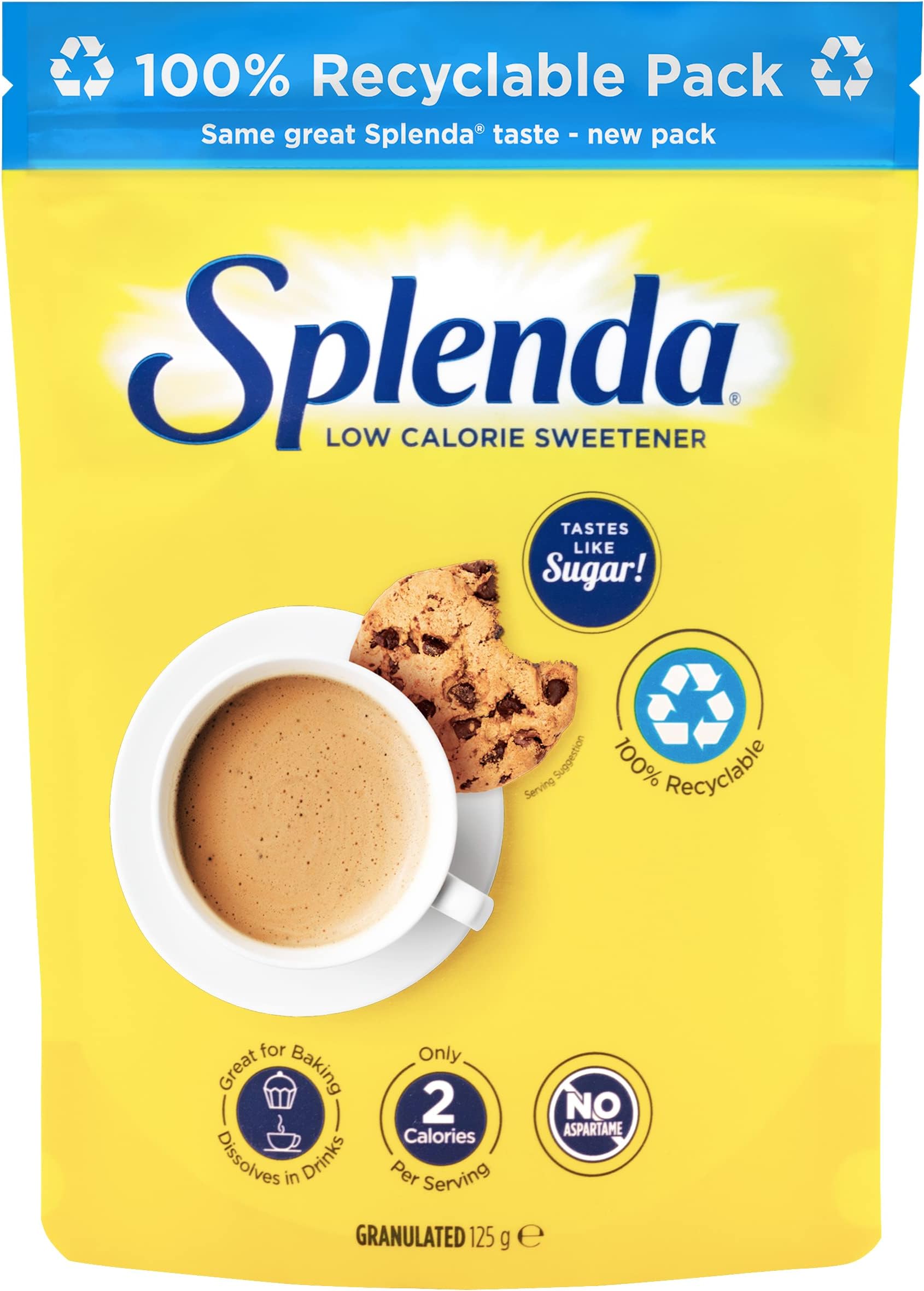 No Calorie Sweetener Granulated Sugar Substitute 125g Pouch