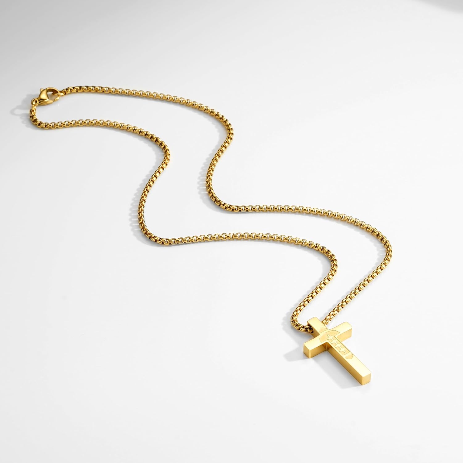 P. BLAKE Football Cross Necklace for Boys Kids Men, Stainless Steel Cross Pendant Chain 16/18/20/22/24 Inches Football Accessories Easter Religious Christian Sports Jewelry Gifts - Image 4