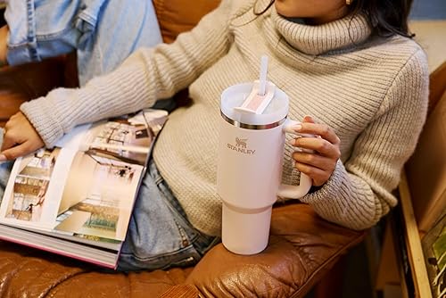 Miniatura 81 de STANLEY Quencher H2.0 Vaso Térmico con asa y pajilla, 64 onzas, tapa Flowstate de 3 posiciones, gran capacidad para viajes y deportes, vaso de acero