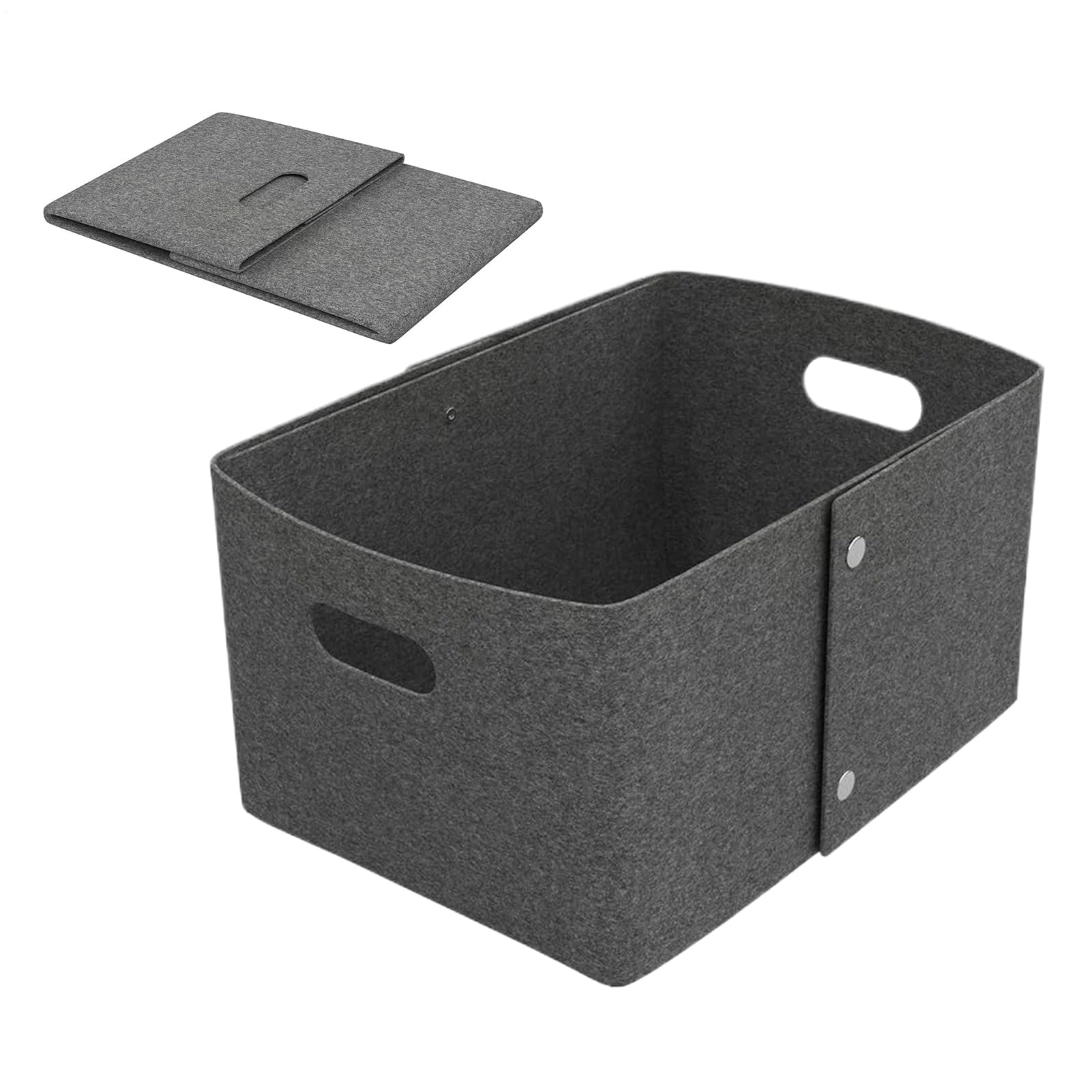 Panier de rangement en feutre pliable et amovible pour l'organisation de la maison