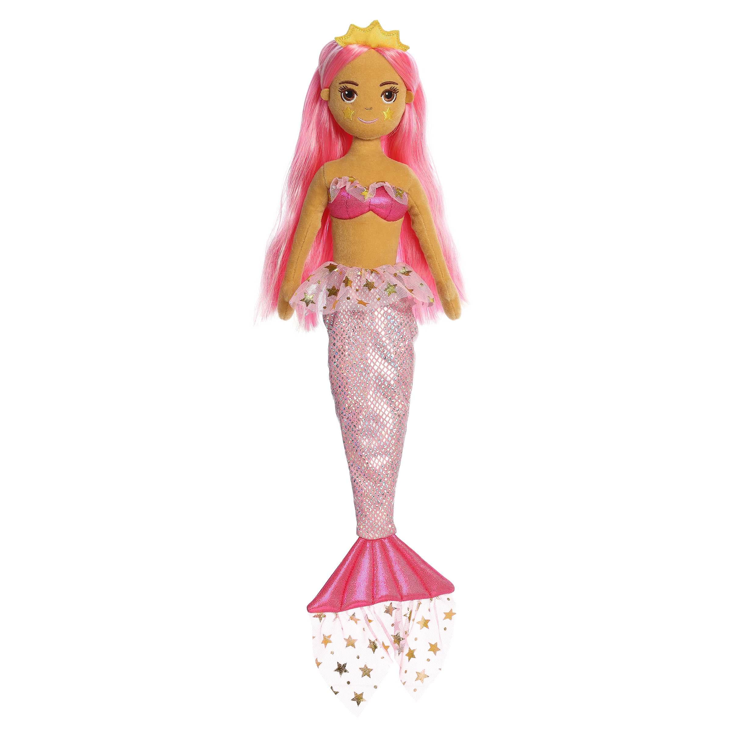 Aurora Enchanting Sea Sparkles Cheeky Too Sparkles Sunny Shine Stuffed Doll - Imaginative Play - Magical Companions - Pink 18 Inches