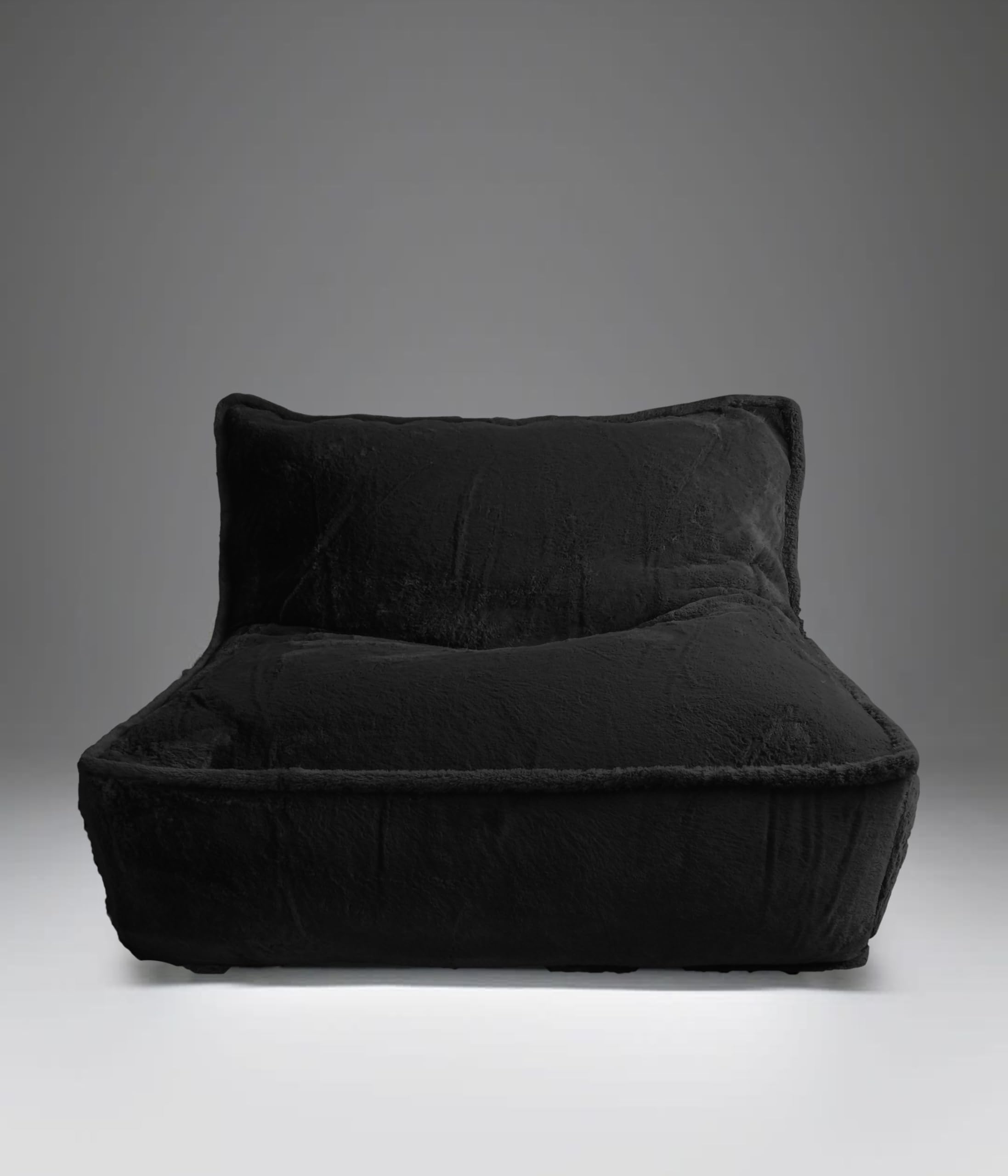 Mollismoons Bean Bag Chairs/Premium Class/Luxury/Jumbo Size/for Adults Sofa Reading Chairs Bedroom Bean Bed Recliner Bean Chair Machine wash/6 Months Warranty/Cover only (Black 5ft Bean Bag)