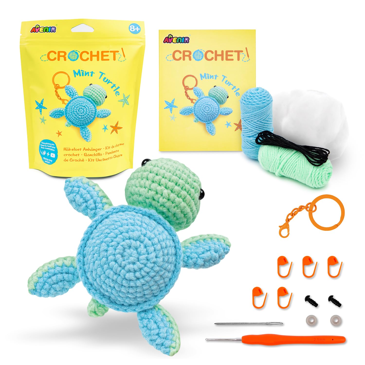Avenir Mint Turtle Crochet Kit - crochet kits | Mubboo