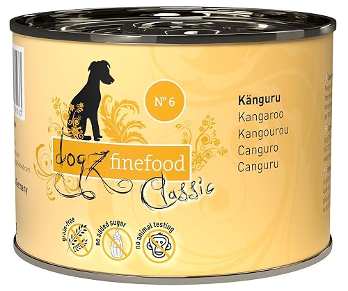 Dogz finefood Perros Forro No. 6 Canguro 200 g, 6 Unidades (6 x 200 g)