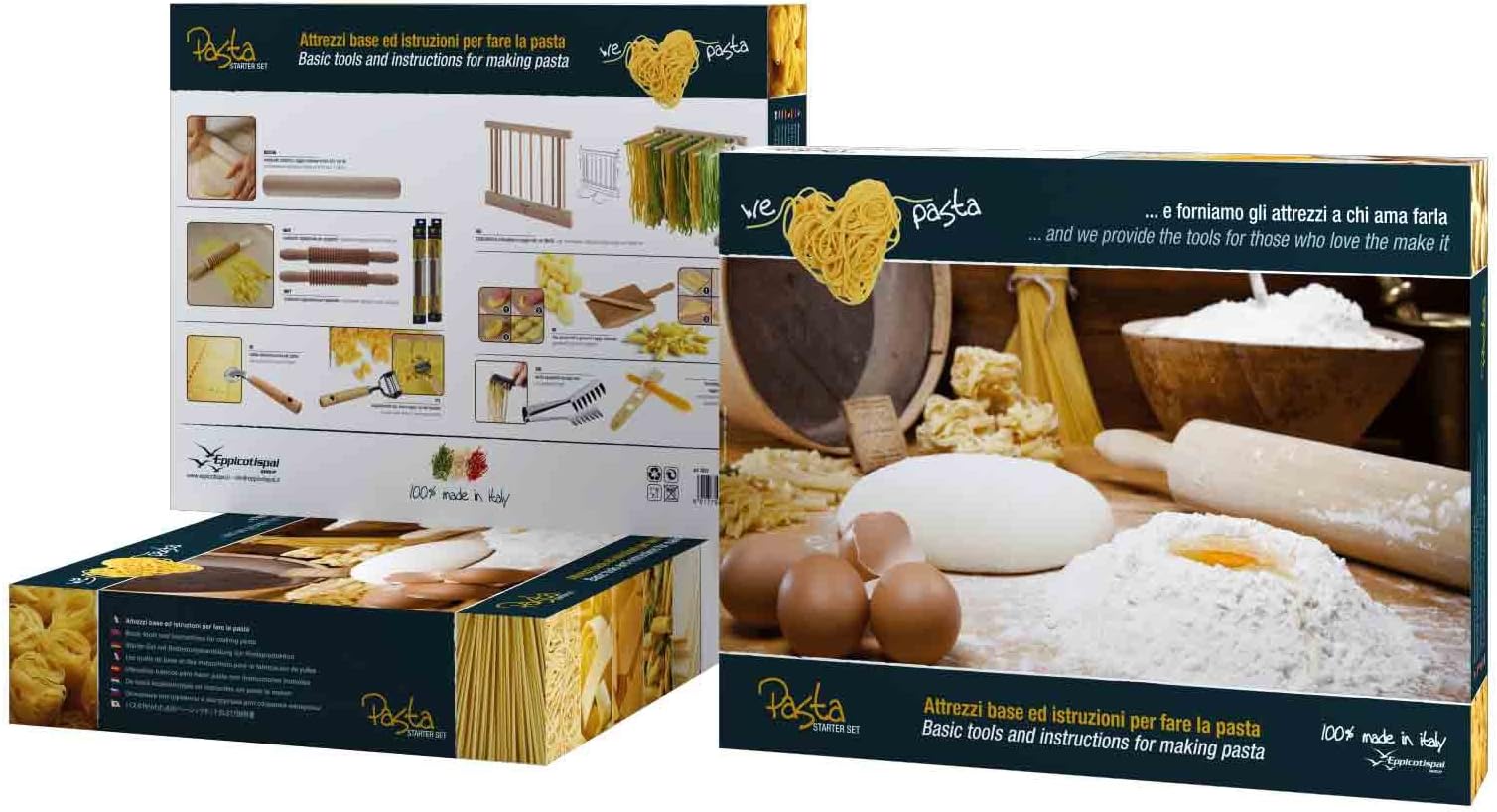 Eppicotispai 9-Piece Pasta Starter Set, Cream