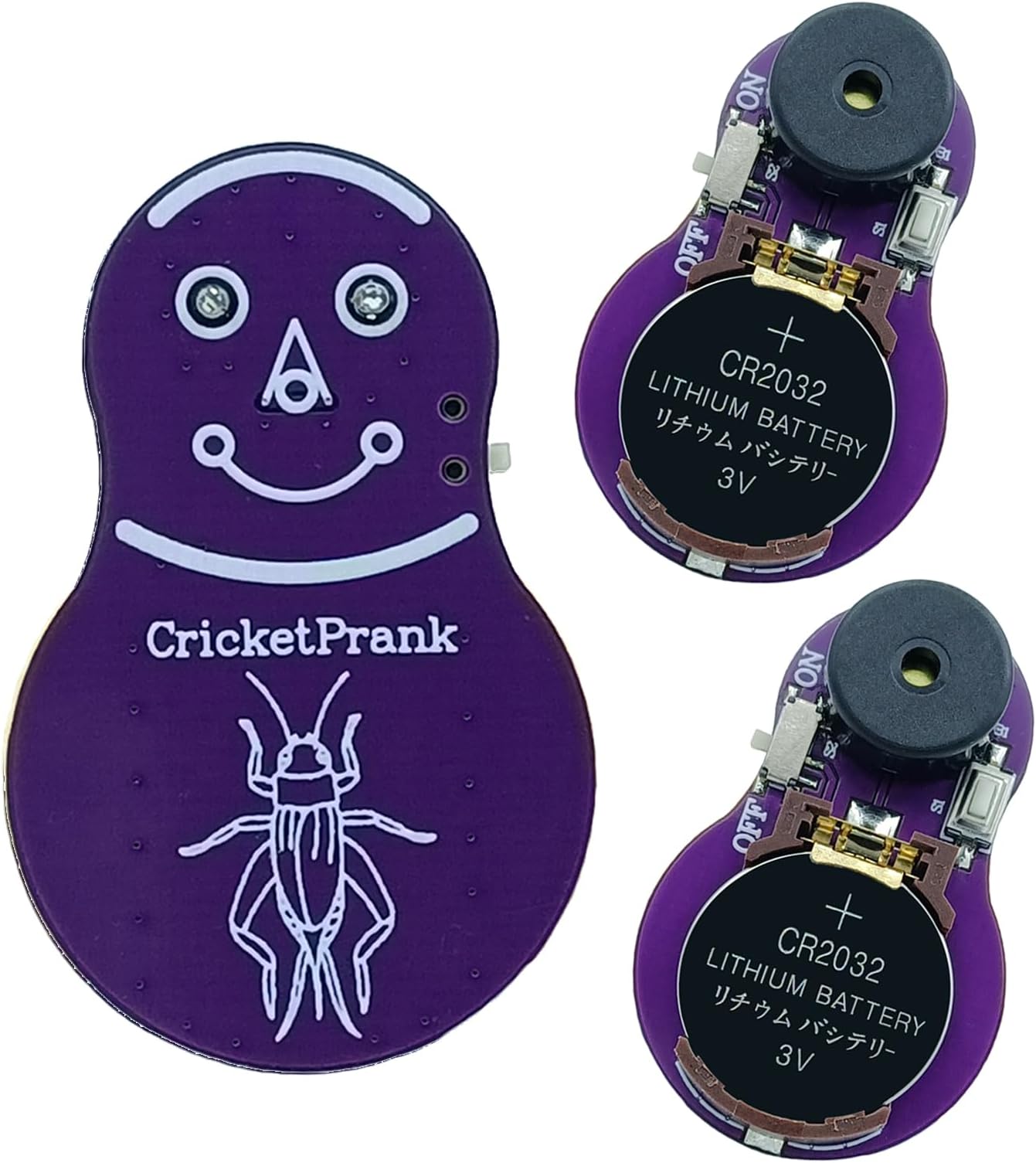 CricketPrank - Cricket Noise Maker Prank (3 PCS), Beeping Several Months, Hidden Prank Noise Maker for Adults