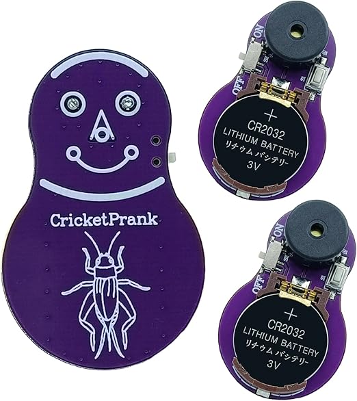 3 Stuks Prank Cricket Noise Maker, Halfrond Ontwerp met 16 Piepende Geluiden Verborgen Noise Maker voor Feestjes Kantoor Thuis School Auto (Blauw