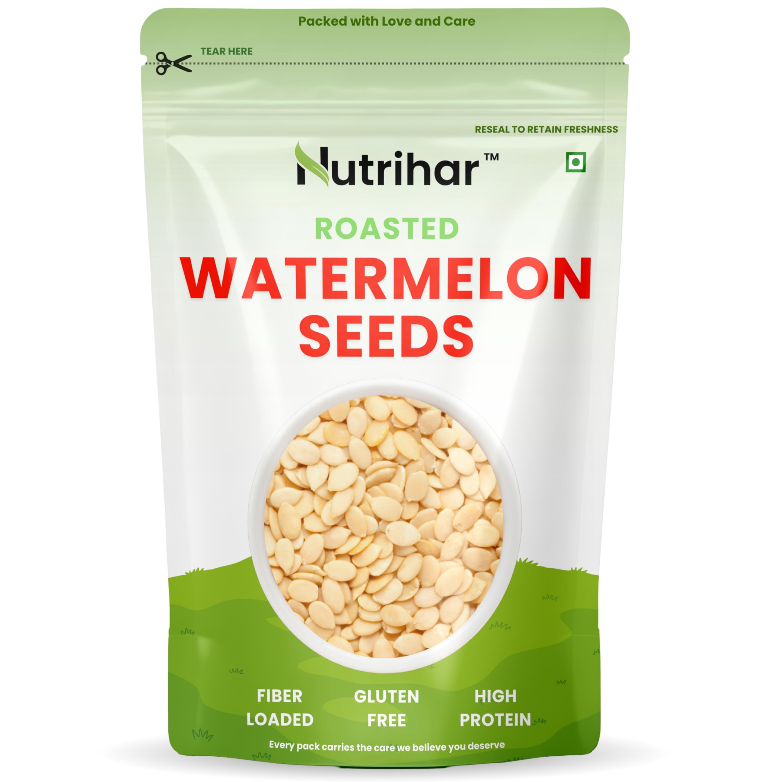 Nutrihar Roasted Watermelon Seeds 100g | Unsalted | No Added Oil | Roasted Magaj Seeds