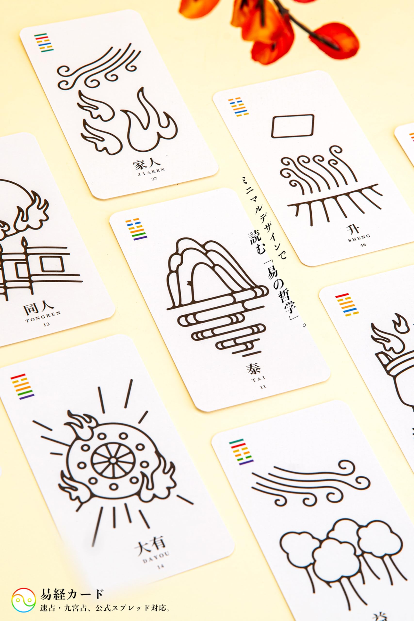 Amazon.co.jp: 易経カード ｜ 李力 ｜ カード64枚 日本語解説付き