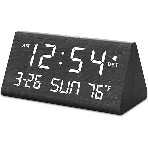 DreamSky Wooden Digital Alarm Clock