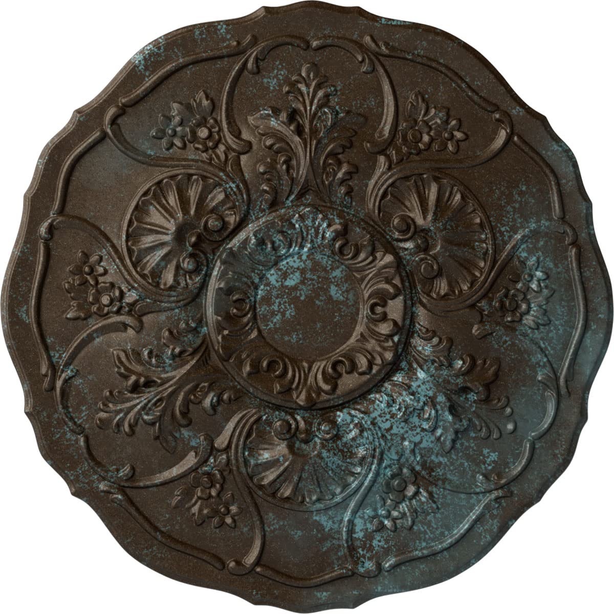 Ekena Millwork CM22CNBBS Cornelia Ceiling Medallion, Bronze Blue Patina