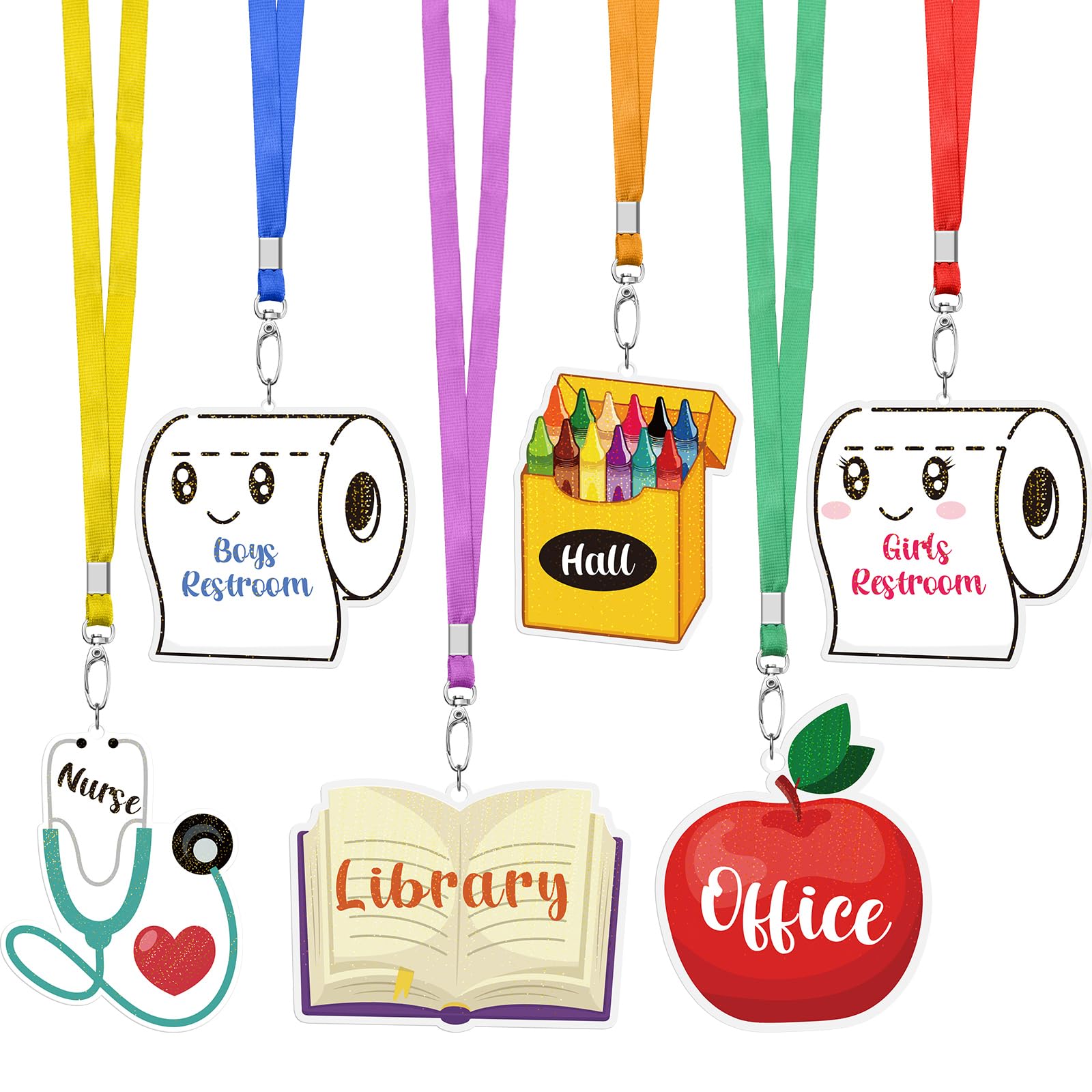 amazon-com-weekgrat-6-sets-back-to-school-acrylic-hall-pass-lanyards-unbreakable-school-passes-set-for-teachers-cute-classroom-passes-for-bathroom-office-library-and-nurse-classroom-supplies-cute-office-products for Free Printable Bathroom Passes For Classroom Amazon.com: Weekgrat 6 Sets Back to School Acrylic Hall Pass Lanyards Unbreakable School Passes Set for Teachers Cute Classroom Passes for Bathroom, Office, Library and Nurse Classroom Supplies(Cute) : Office Products for Free Printable Bathroom Passes For Classroom