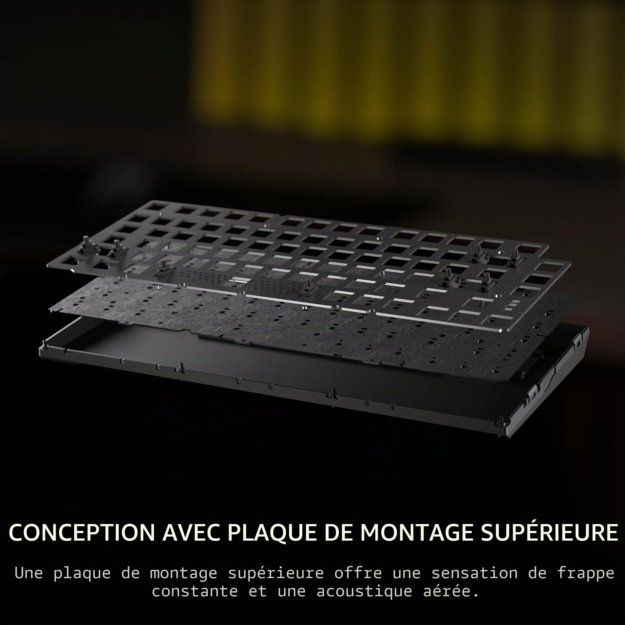 Corsair K65 Plus Wireless 75% RGB Hot-Swappable Clavier Mécanique de Jeu - Commutateurs Tactiles Prélubrifiés Corsair MLX Fusion - Deux Couches d'atténuation du Bruit - PBT Keycaps - QWERTY NA - Noir