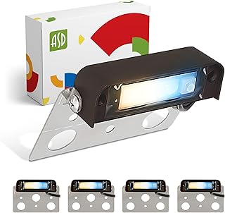 ASD LED 4 Inch Retaining Wall Light Fixture, Hardscape Paver Lighting | 5CCT, Low Voltage, Swivel, Waterproof, ETL Listed | 2W 130LM 2200K-5000K 12V | Landscape Step Illumination | Bronze, 4 Pack