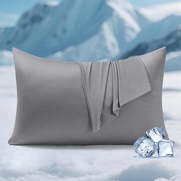 Elegear Silver Infused Cooling Pillow Cases Set of 2 for Hot Sleepers, King