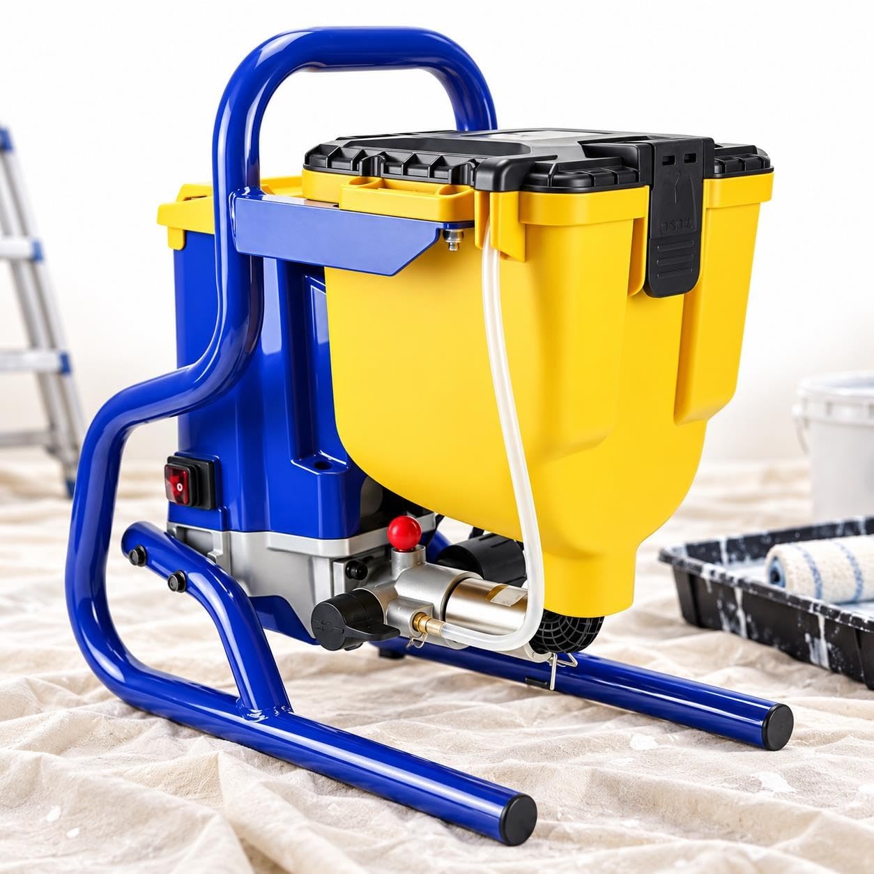 Pulverizador Airless portátil con ajuste de presión, flujo bajo-alto