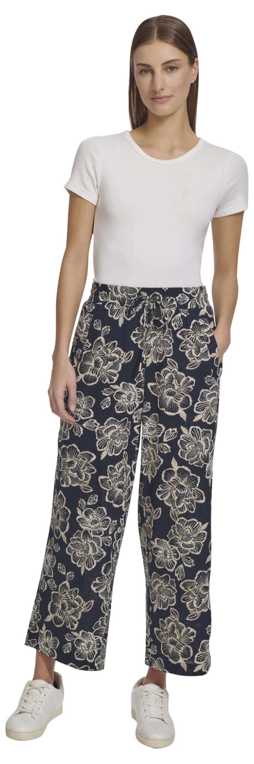 Nautica Women's Pull Floral Print Pullon Pants
