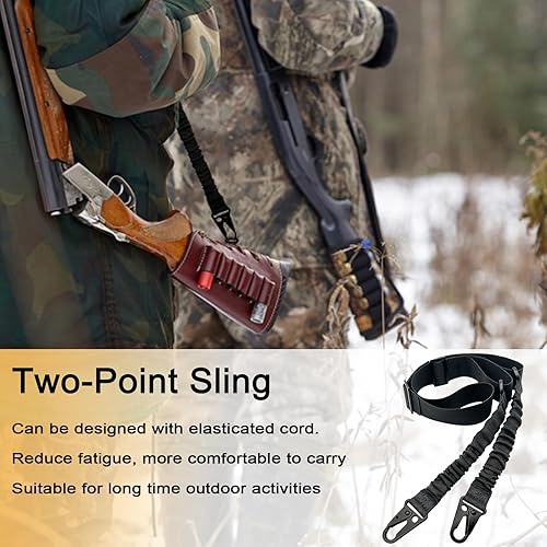 Miniatura 7 de Eslinga de 2 puntos con ganchos, correa duradera de 1.5 pulgadas con herrajes totalmente metálicos