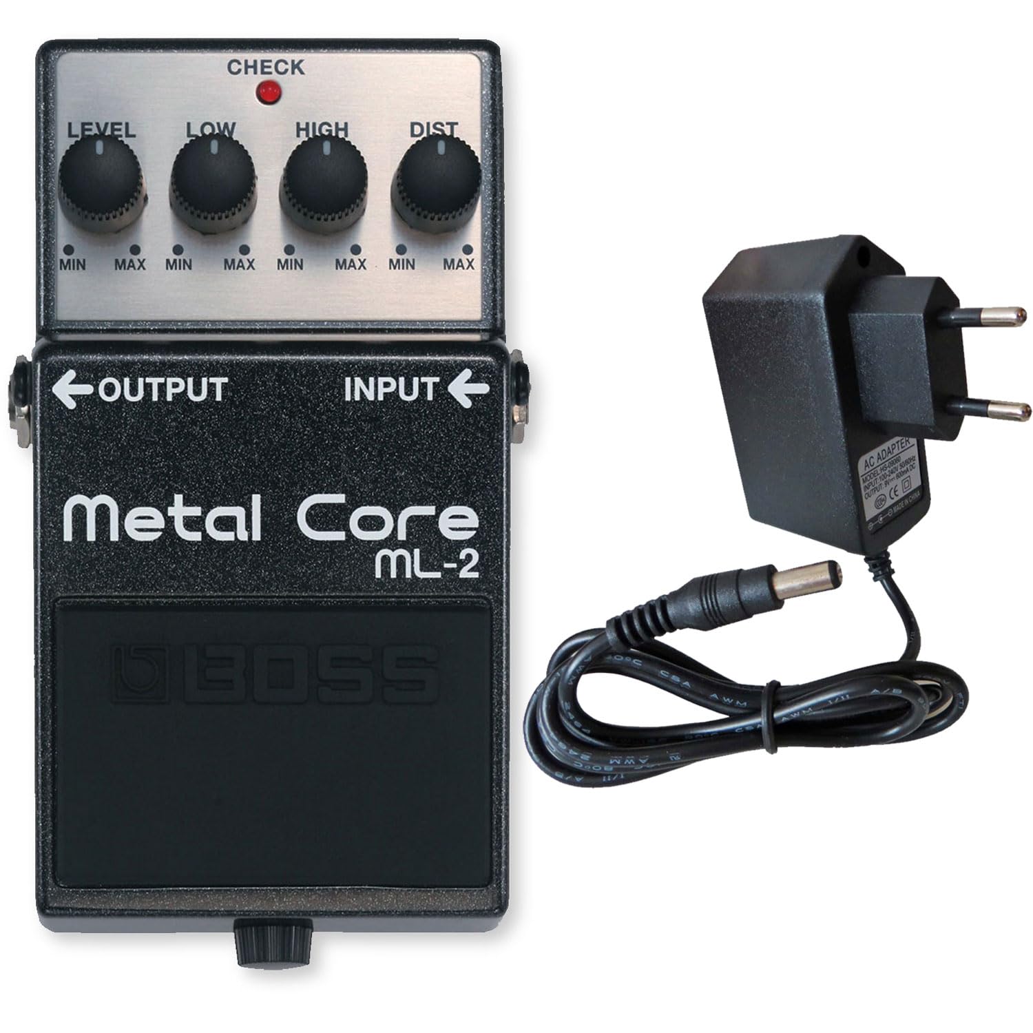 Boss ML-2 Metal Core Verzerrer Effektgerät + keepdrum 9V Netzteil