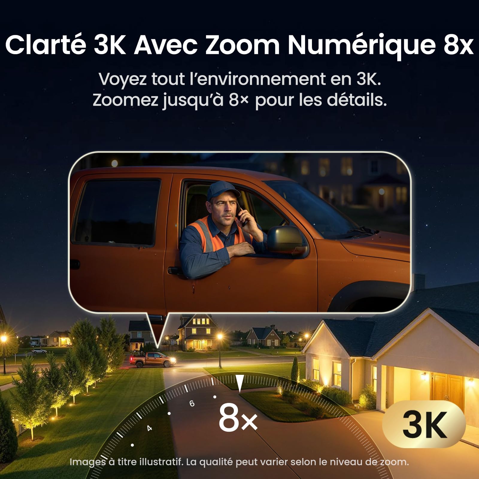 aosu T2 Pro 3K Camera Surveillance WiFi Exterieure sans Fil, Double Caméra | 360° PTZ + 170° Grand 5MP 2 Caméras Solaire, Sans Angle Mort, Zoom 8X, Vision Nocturne Couleur Alarme, IA Suivi Automatique