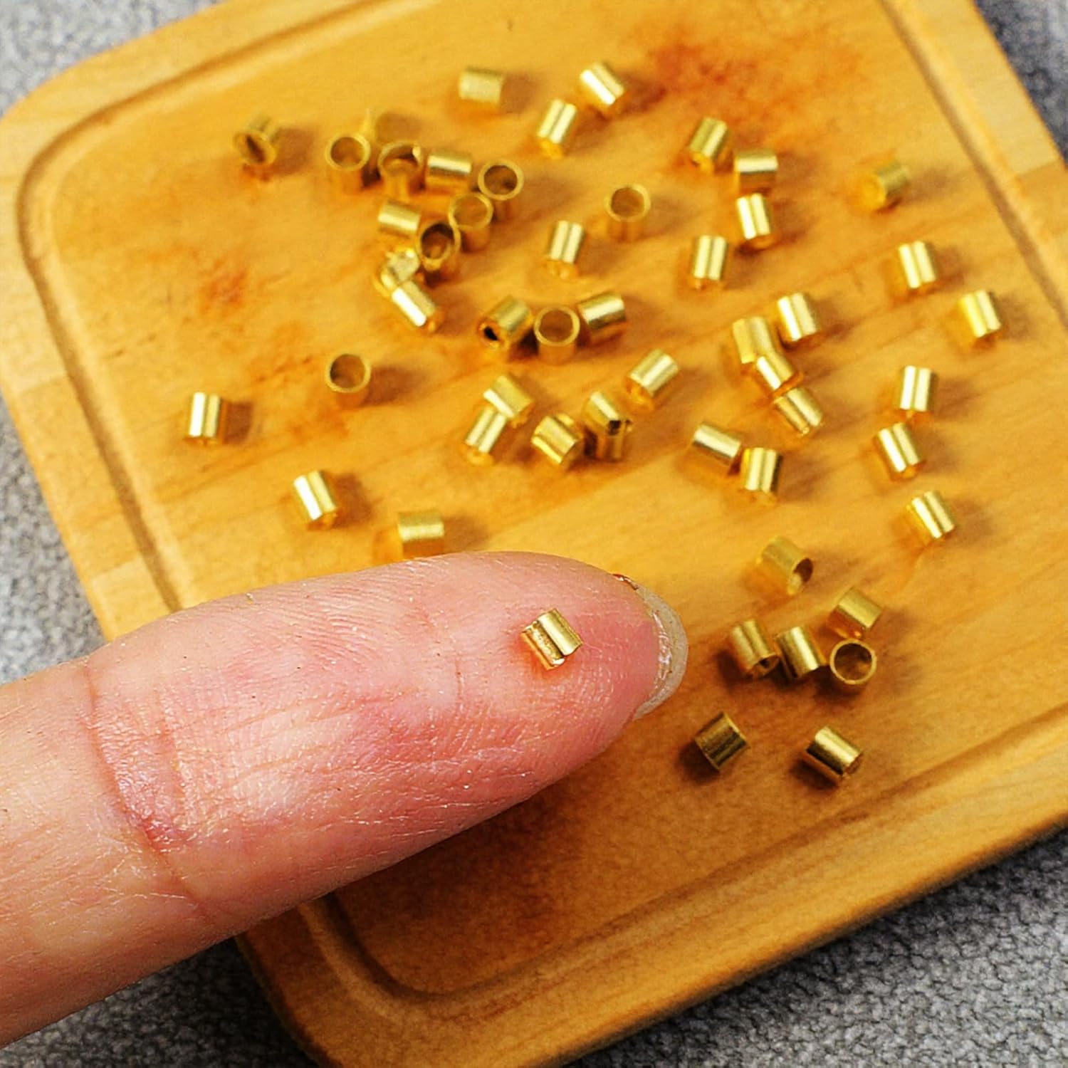 500Pcs Gold Crimp Beads for Jewelry Making, 2x2mm Crimping Beads, Crimp Tubes Stoppers to Secure The Ends of Jewelry Strings Accessories for DIY Craft Making, Copper - Image 7