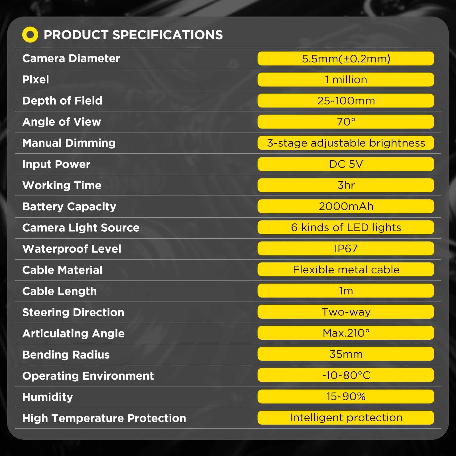 210°Two-Way Articulating Borescope, Inspection Cameras Industrial Endoscope with Lights, 4.3”IPS HD Screen Video Inspection Scope for Automotive Aircraft Mechanics