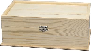 Unfinished Wood Jewelry Box w/ Mirror & Removable Compartments - Ready to Paint!