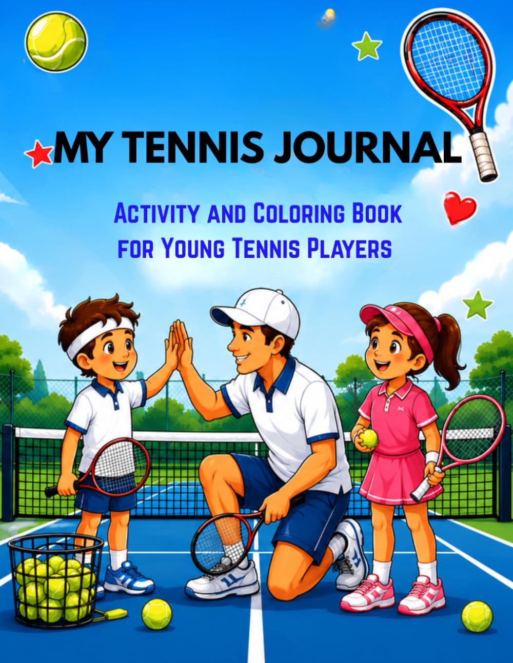 My Tennis Journal: A Coloring and Activity Book for Young Tennis Players Ages 5–12