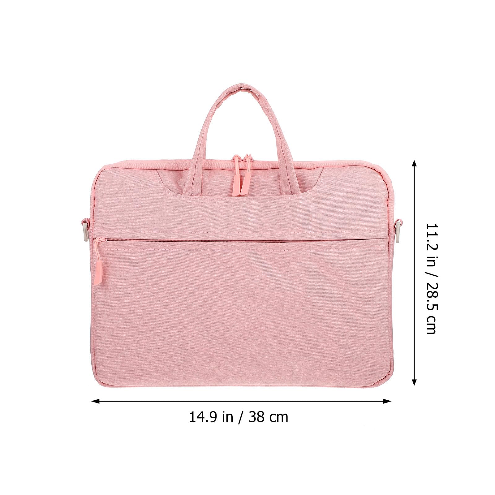 BESTYASH Borsa Tracolla per Laptop e Tablet da 14 Pollici Oxford Rosa Telaio Rinforzato e Manico Portatile per Uso Professionale