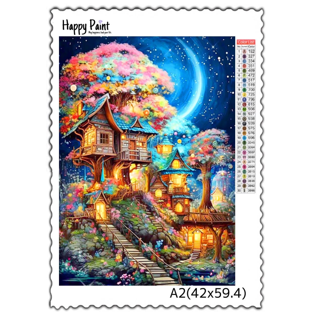 はにー ダイヤモンドアート Amazon | 【オーロラビーズ入り】Happy Paint ダイヤモンドアート A2