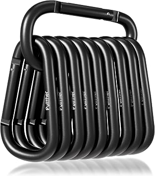 pullther 10 Pcs Carabiner Clips, 60mm/2.36'' Keychain Carabiners