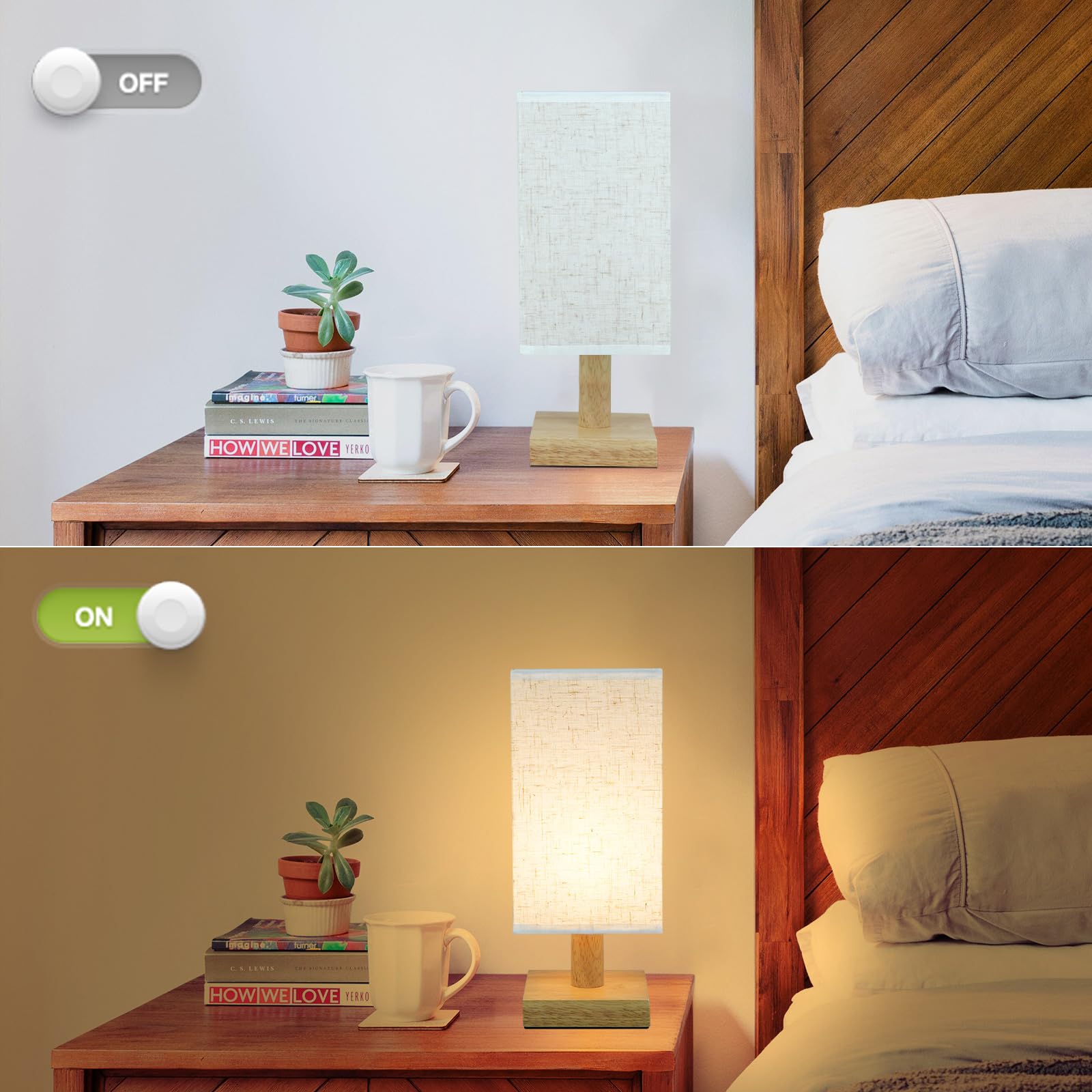 Amazon.co.jp: 小さなベッドサイドテーブルランプ 寝室用 ミニマリスト