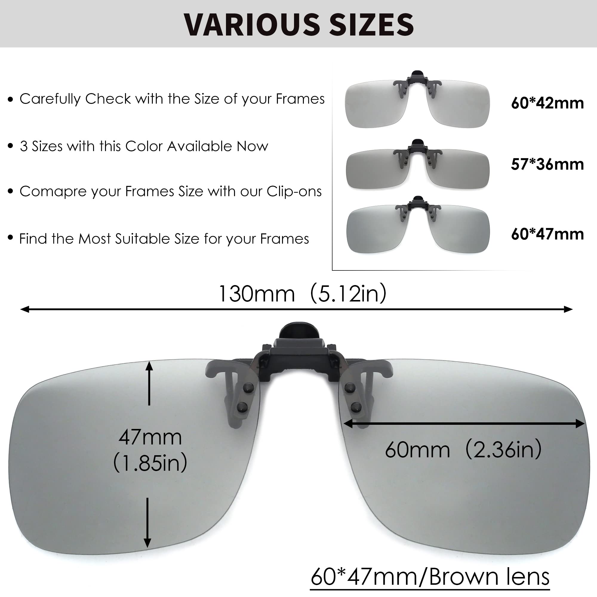 JM Clip Occhiali da Sole Polarizzata con Lenti Flip Up Senza Montatura per Occhiali da Vista…