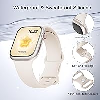 Vista 2 de Correa deportiva de silicona para Apple Watch 40 mm 38 mm, 41 mm, 44 mm, 45 mm, 42 mm, 49 mm - Correa de repuesto suave y resistente al agua