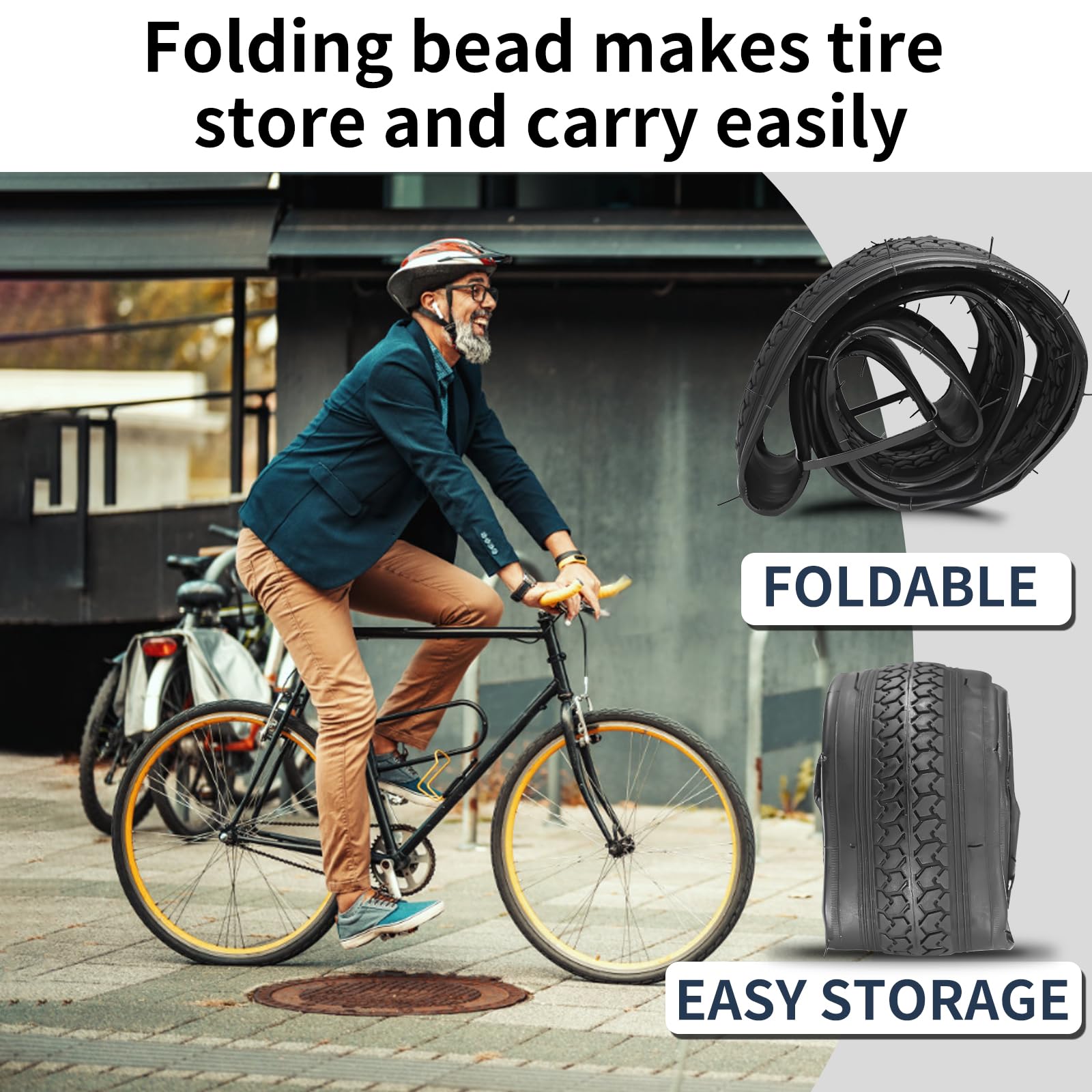 SIMEIQI 24X1 3/8 (37-540) Bike Tires 24