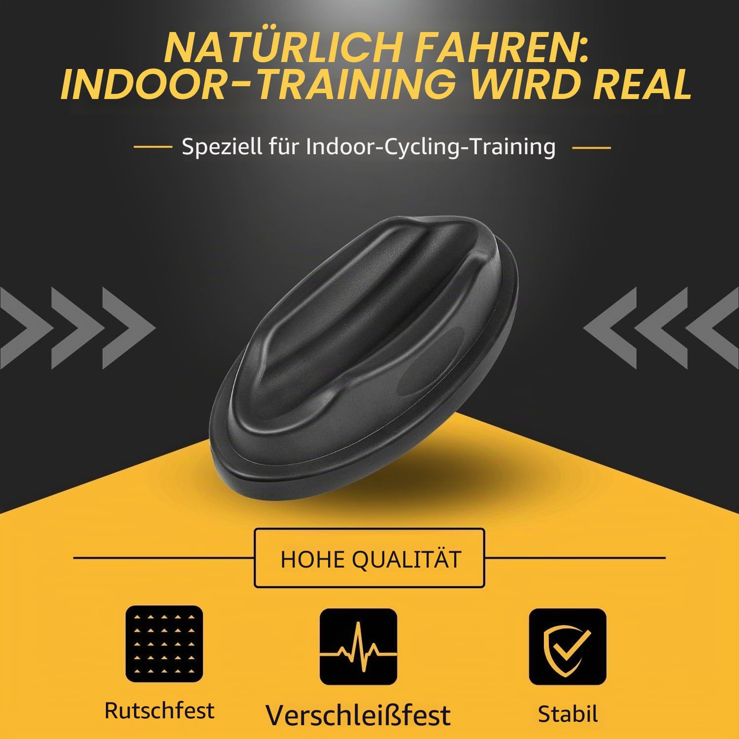 Flexzion Vorderradstütze für Fahrrad Rollentrainer, Zubehör für Indoor Fahrradtrainer Ständer, Stabiler, geformter Kunststoff-Vorderrad Unterstützung, Vorderrad-Riser-Block, schwarz
