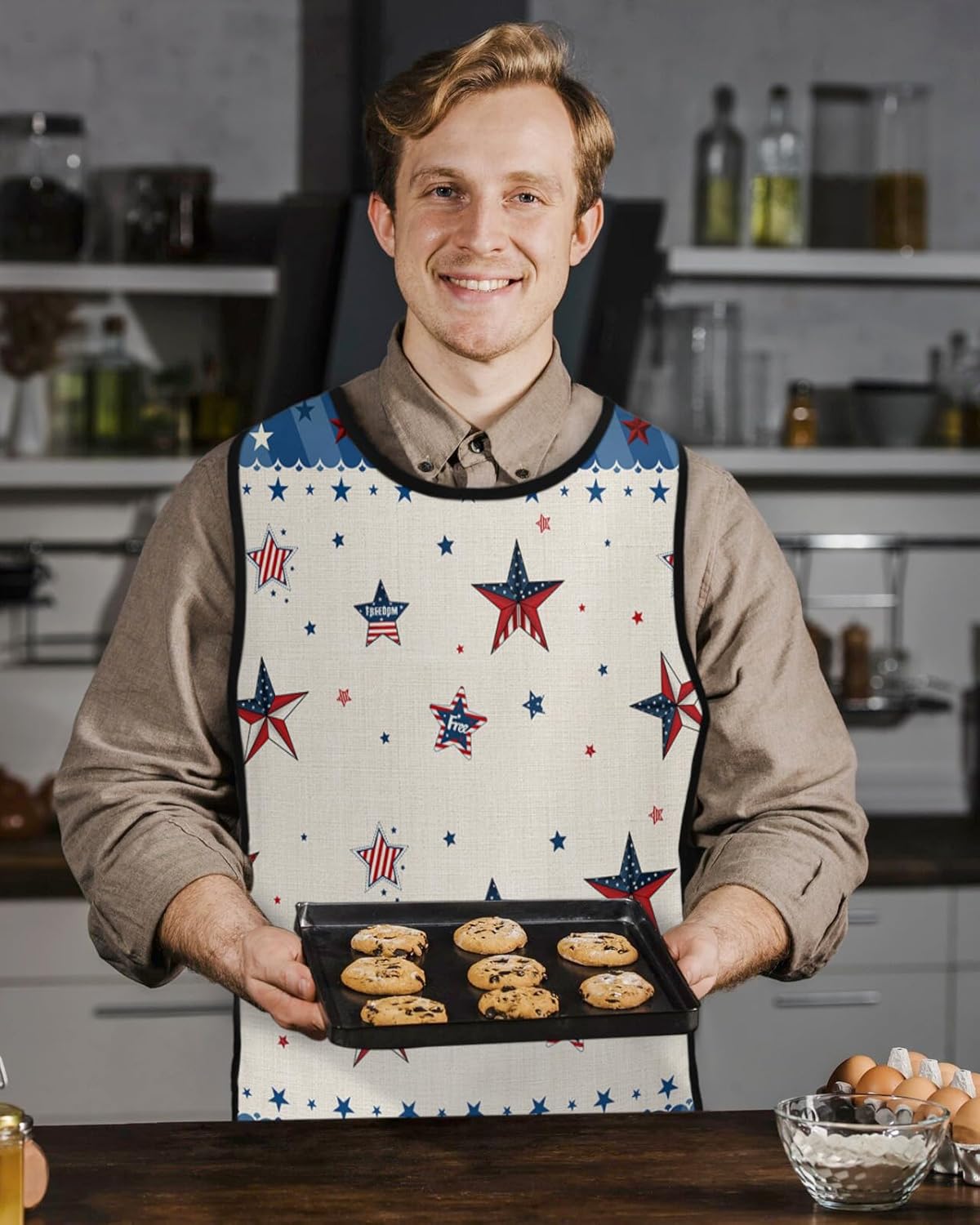 Ocean Beach Conch Cobbler Aprons with 2 Pockets for Women Men, Minimalist Casual Rustic Aesthetics Decor