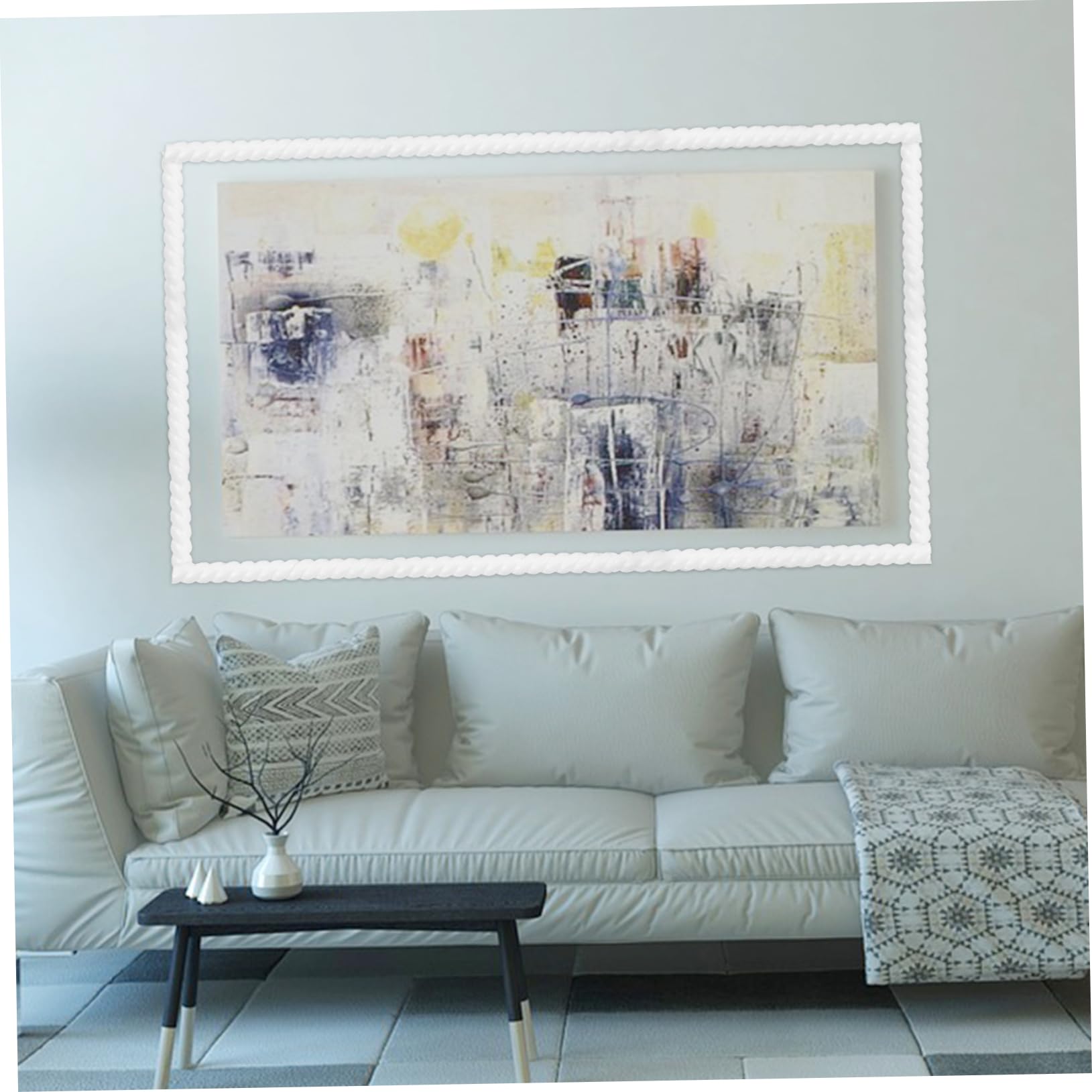 Moldura de Esquina Autoadhesiva de Pvc Color Blanco para Decoración