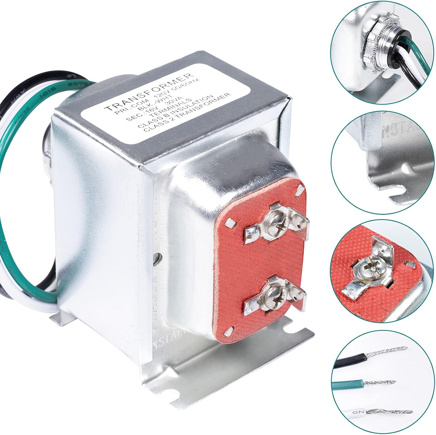 Doorbell Transformer, 16V, 30VA Comptible with Ring Pro,Nest Hello