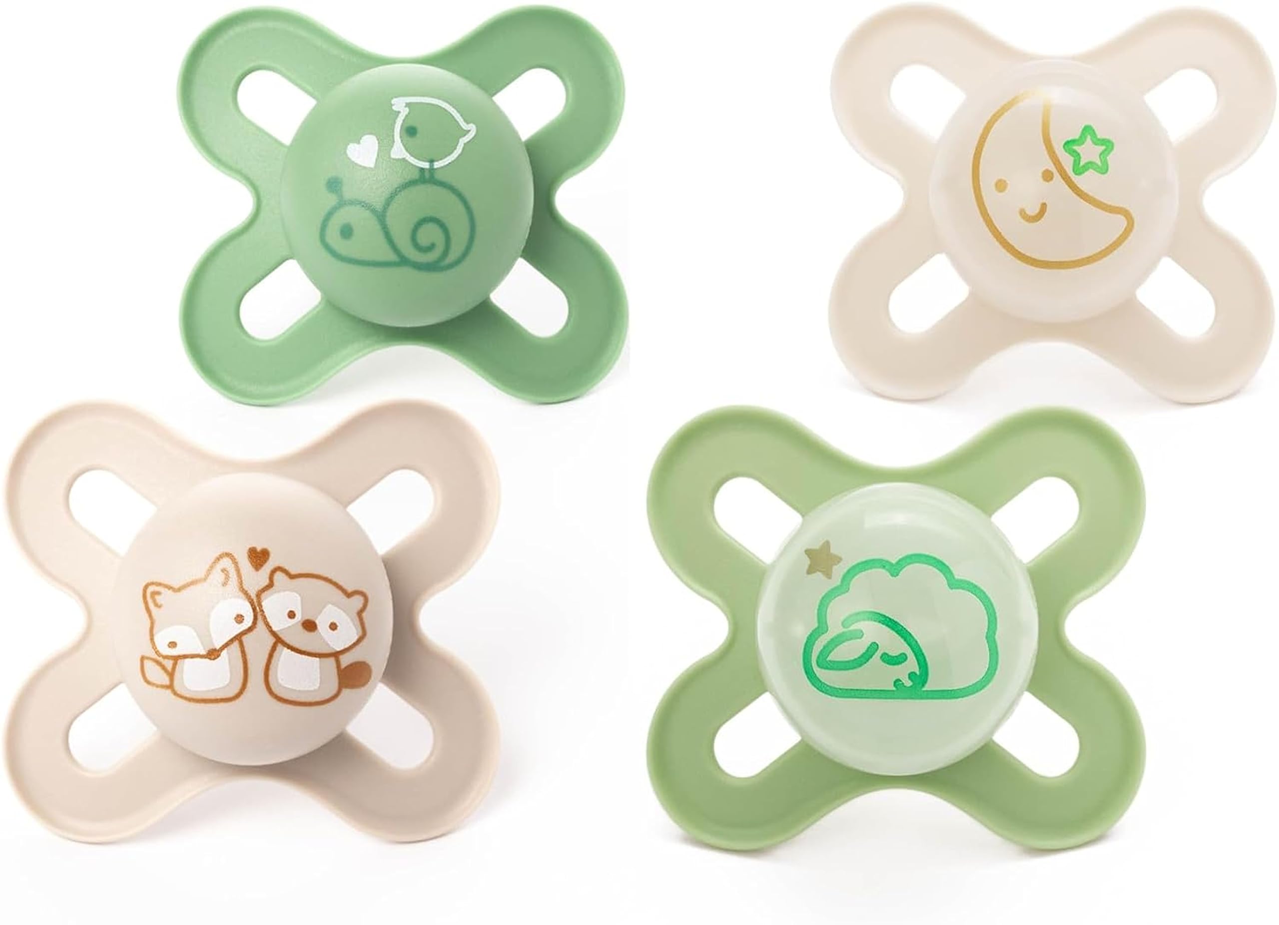 MAM Original Start Day & Night Soothers, Stone, 4 Pack