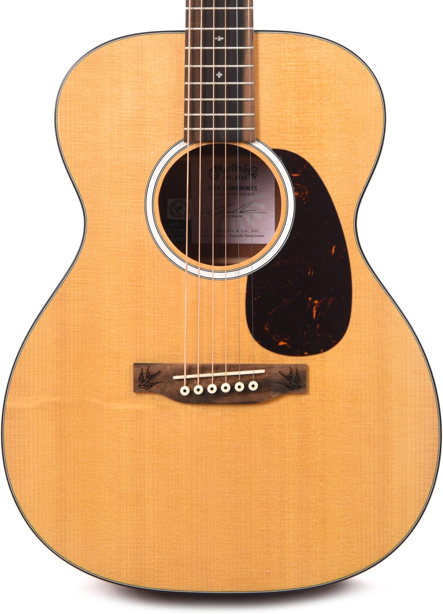 Amazon.com: Martin 000JR-10E Shawn Mendes Signature Acoustic-electric ...