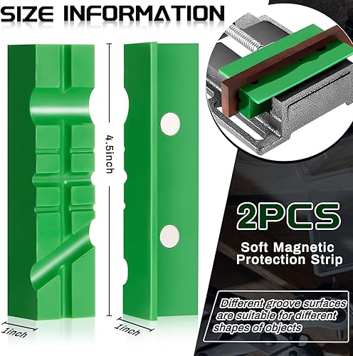 Miniatura 3 de Prensa de taladro para herramientas, prensa de metal, para banco de trabajo, con 2 almohadillas magnéticas, juego de almohadillas múltiples