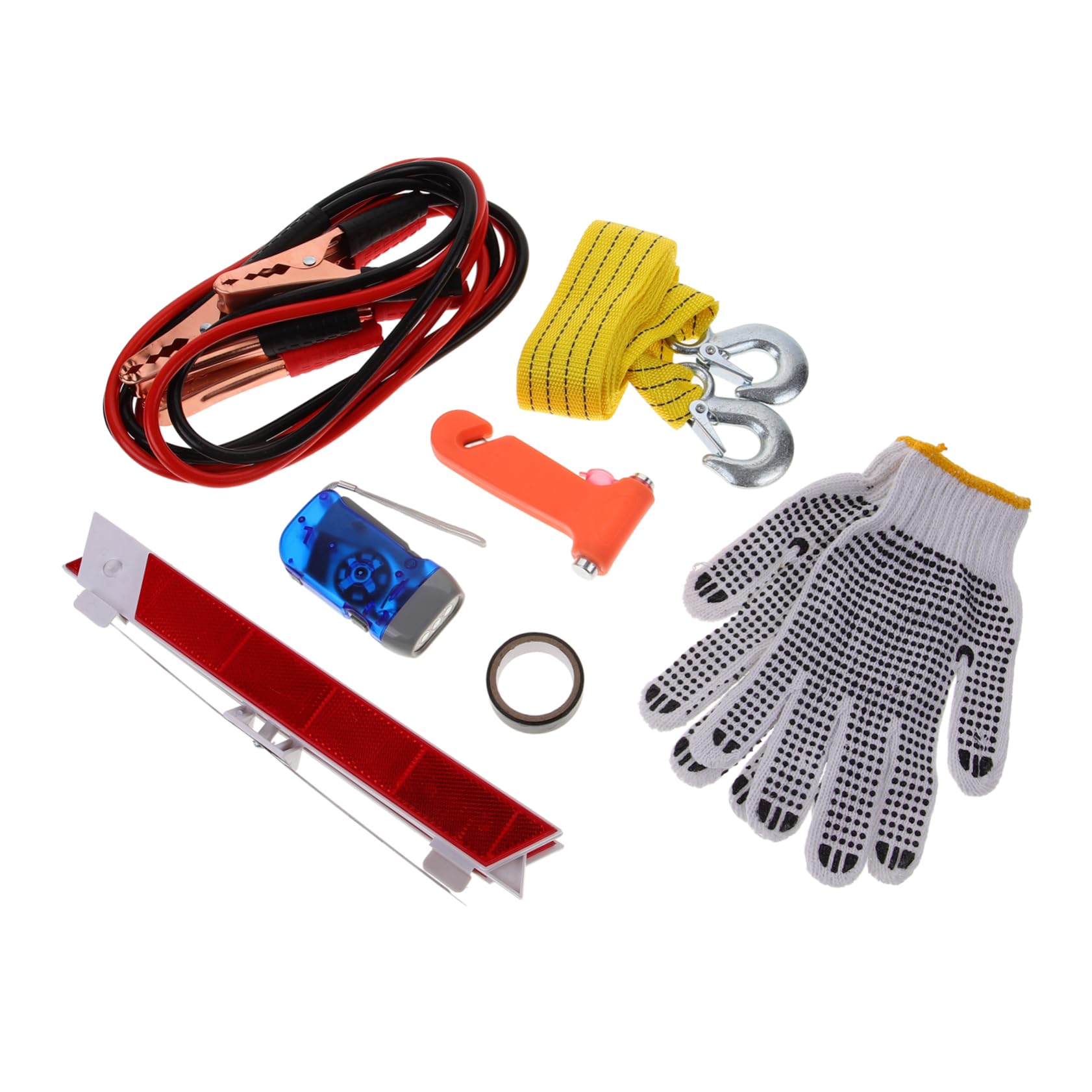 Generico 1 Set Kit D'emergenza Kit Di Blocco Facile Triangoli Di Segnalazione Stradale Attrezzi Per Auto Kit Di Strumenti Kit Per Auto Giubbotti Di Avvertimento Per Auto Stoffa